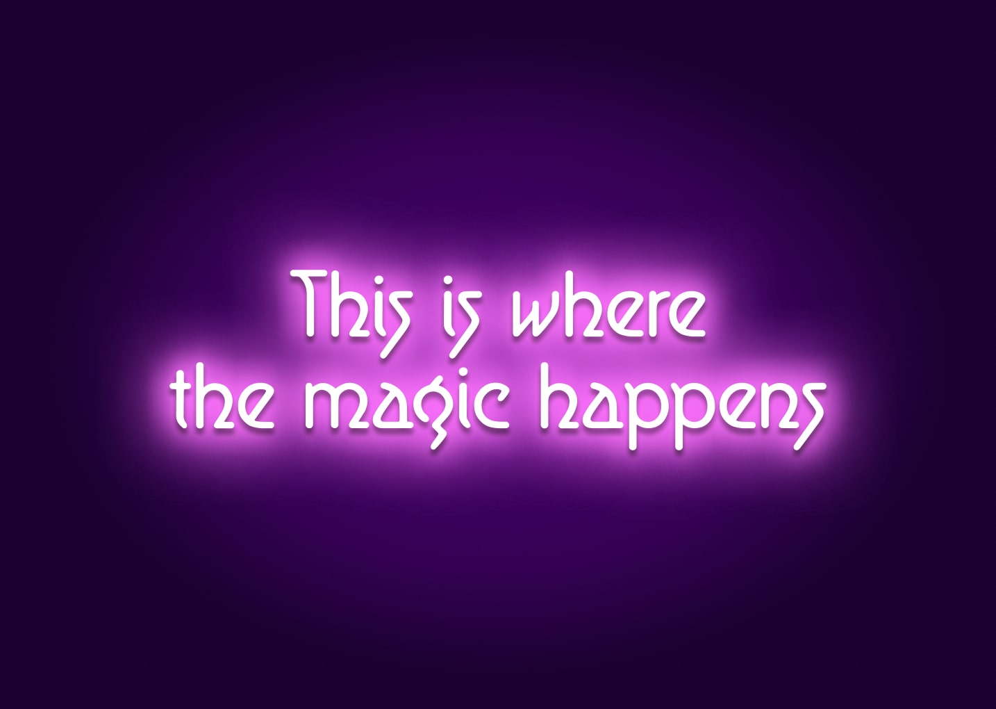 This is where the magic happens - Bathroom Funny Neon Signs