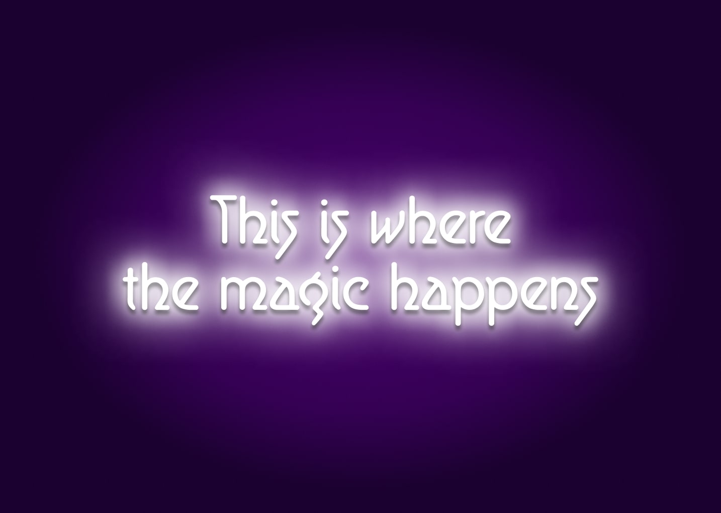 This is where the magic happens - Bathroom Funny Neon Signs