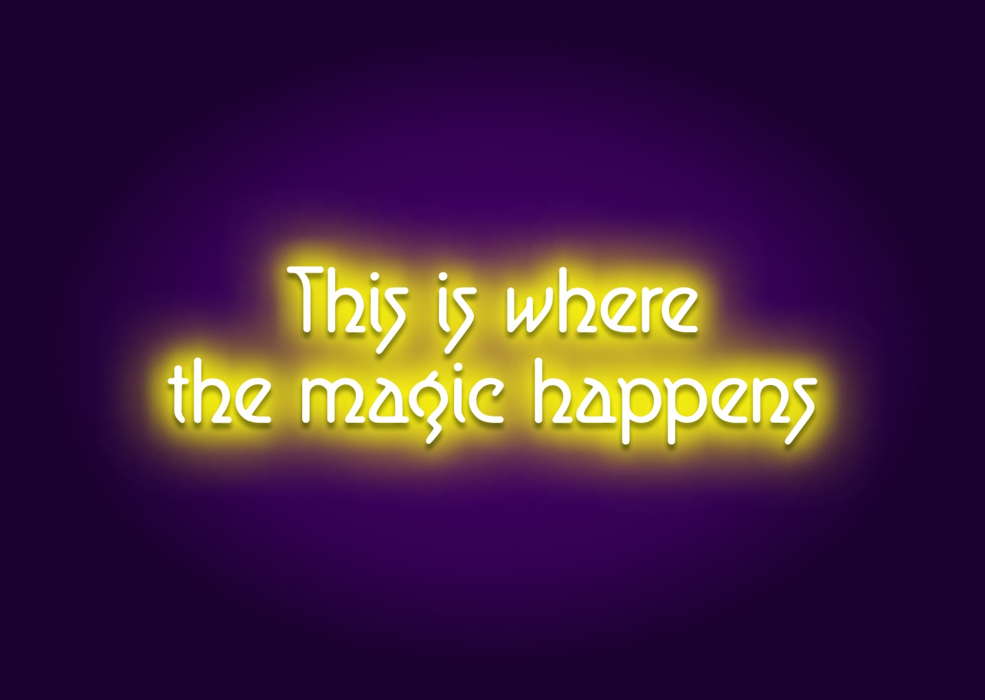 This is where the magic happens - Bathroom Funny Neon Signs