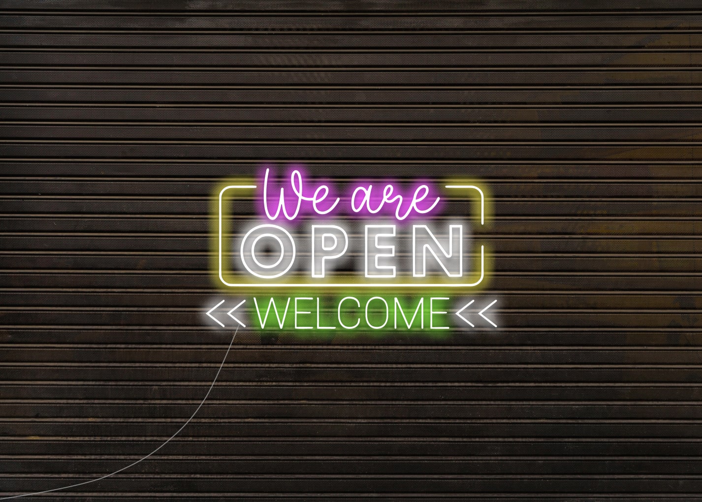 We are Open & Welcome Neon Signs
