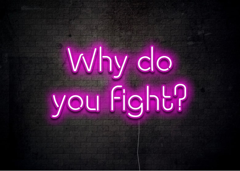 Why do you fight? - Neon Sign