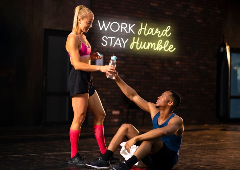 Work Hard Stay Humble Neon Sign