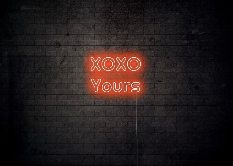 XOXO Yours - Neon Sign
