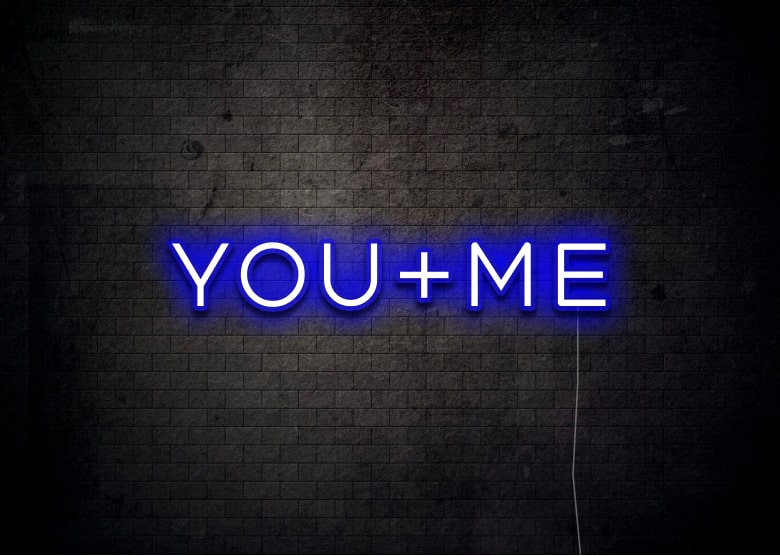 YOU+ME - Neon Sign