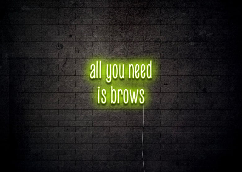 all you need is brows - Neon Sign