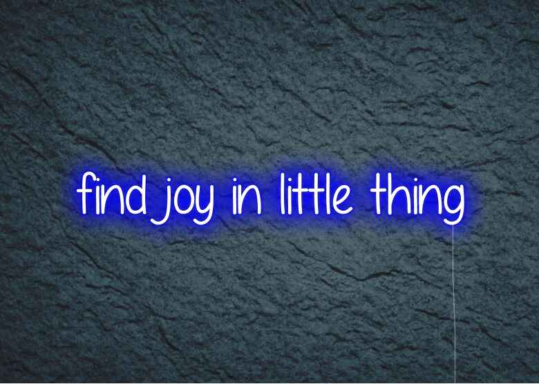 find joy in little thing - Neon Signs