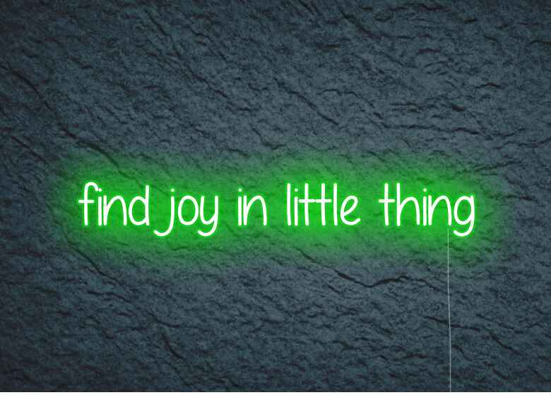 find joy in little thing - Neon Signs