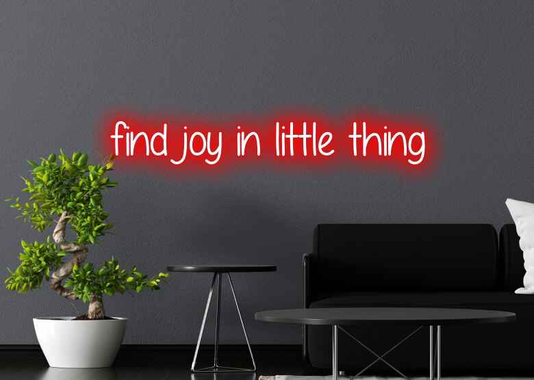 find joy in little thing - Neon Signs