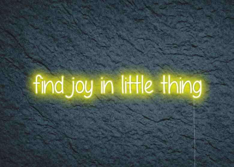 find joy in little thing - Neon Signs