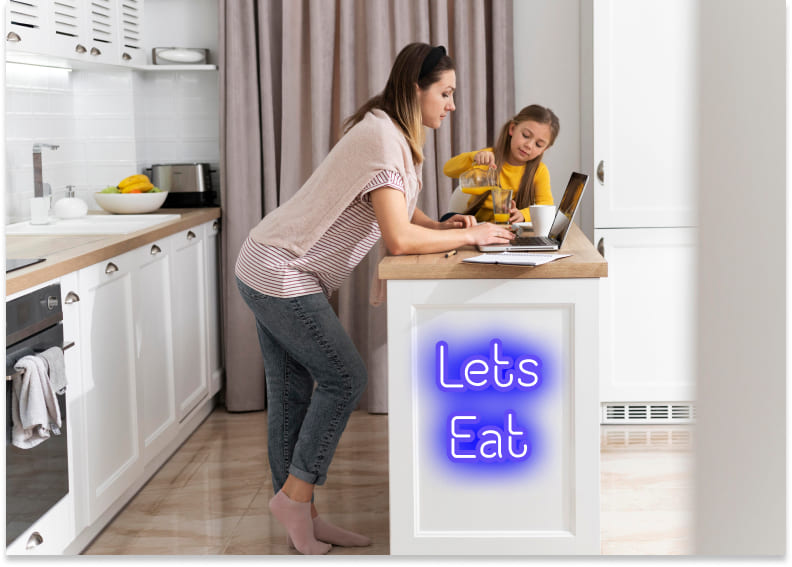 Lets Eat - Neon Signs