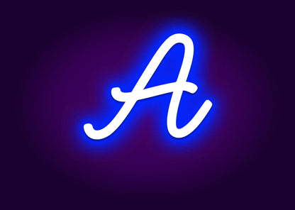 Name Initials A Neon Signs - Modern