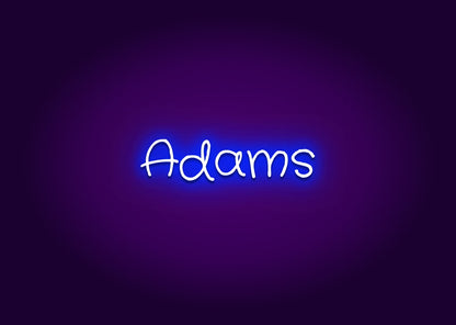 Adams - Name Neon Signs