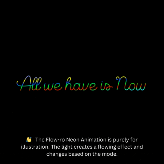 All we have is Now Flow-ro Neon Ambient Light Neon Sign with a flow