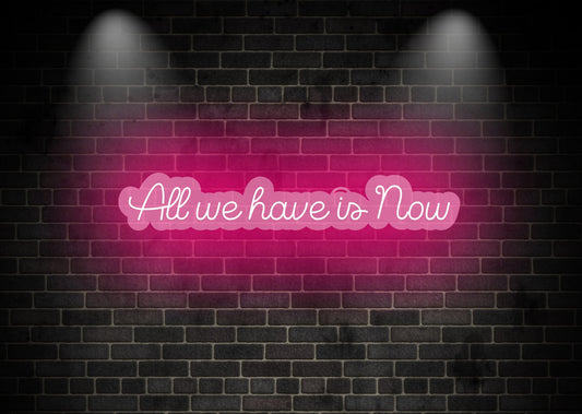 All we have is Now Pink Motivational Neon Sign | OMG Neon