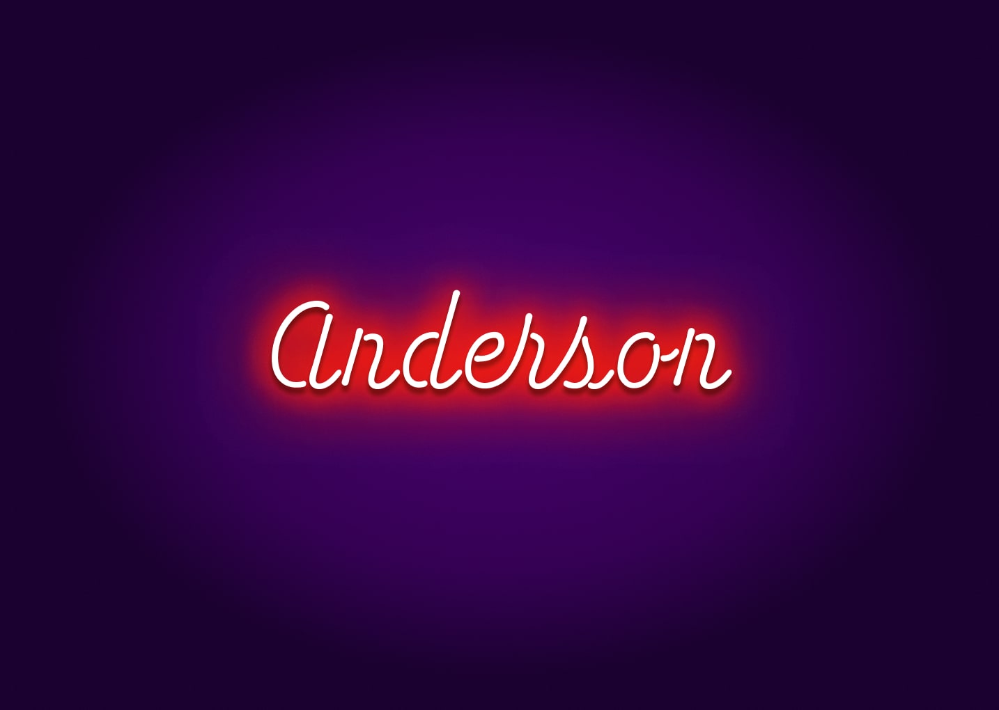 Anderson - Name Neon Signs