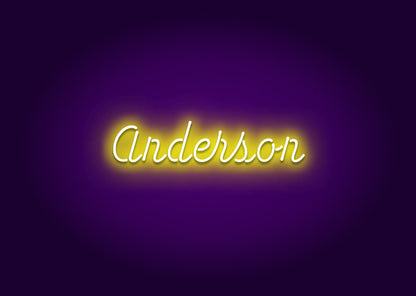 Anderson - Name Neon Signs