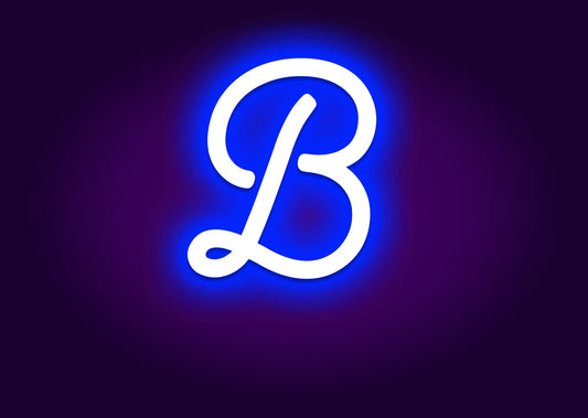 Name Initials B Neon Signs - Modern