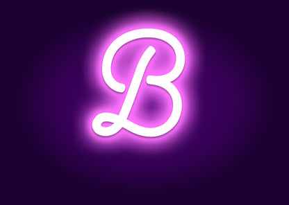 Name Initials B Neon Signs - Modern