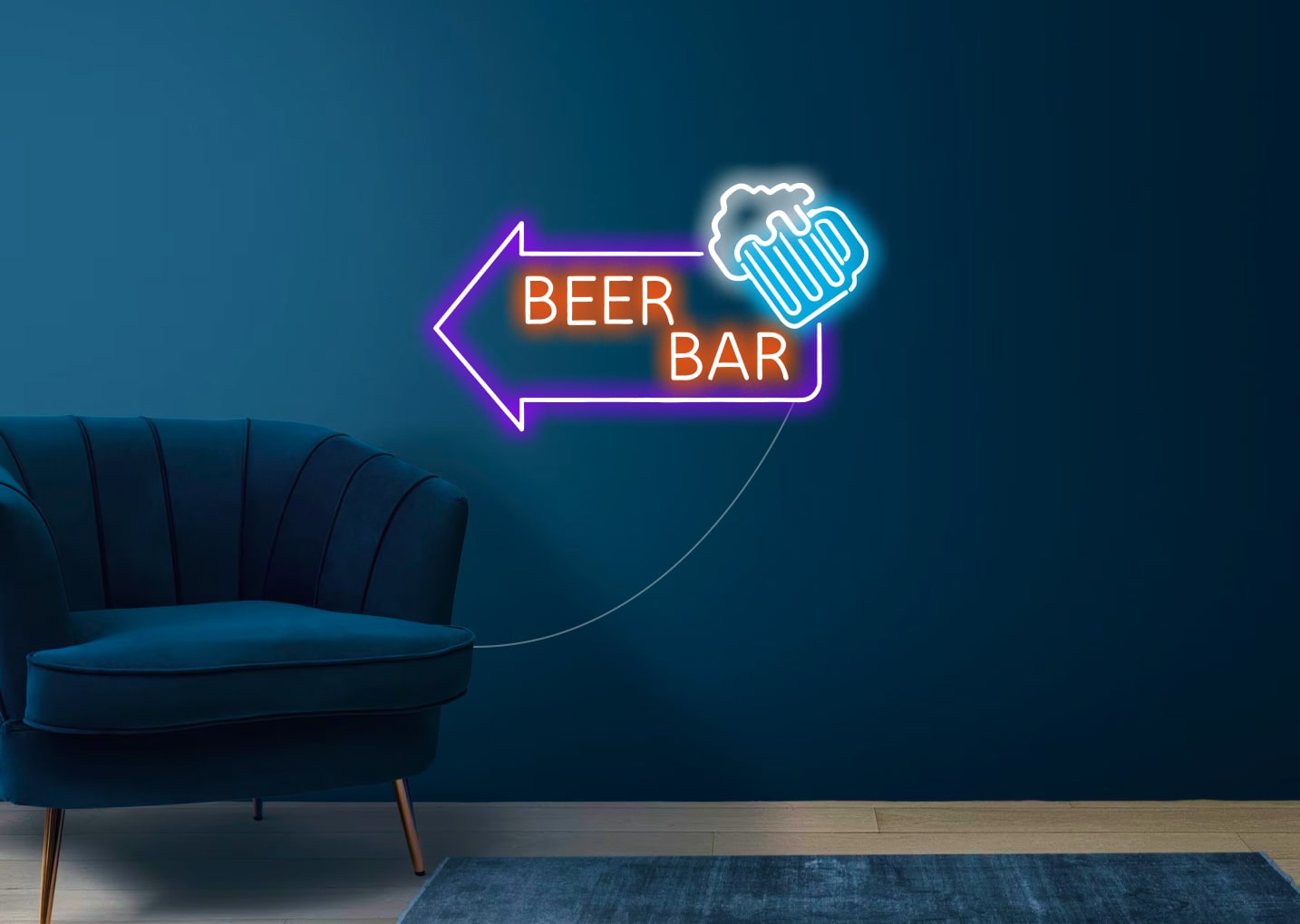 Beer Bar Direction Neon Signs