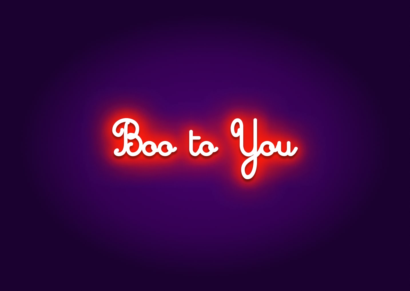 Boo to You Neon Sign