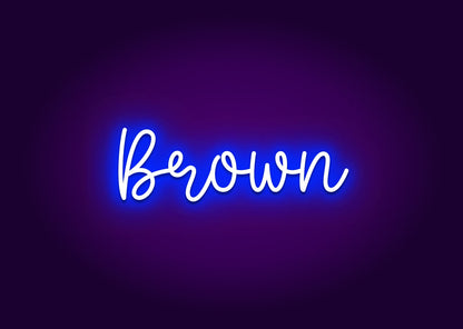 Brown - Name Neon Signs