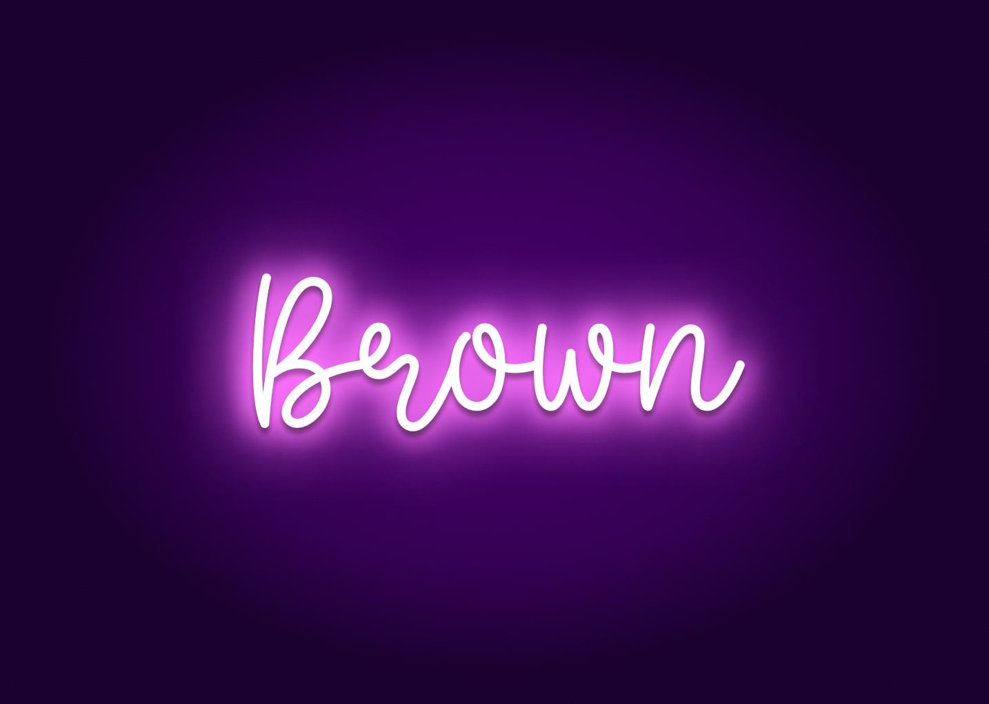 Brown - Name Neon Signs