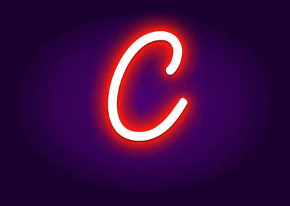 Name Initials C Neon Signs - Modern