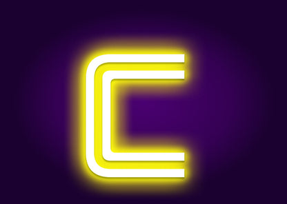 Name Initials C Neon Signs - Classic