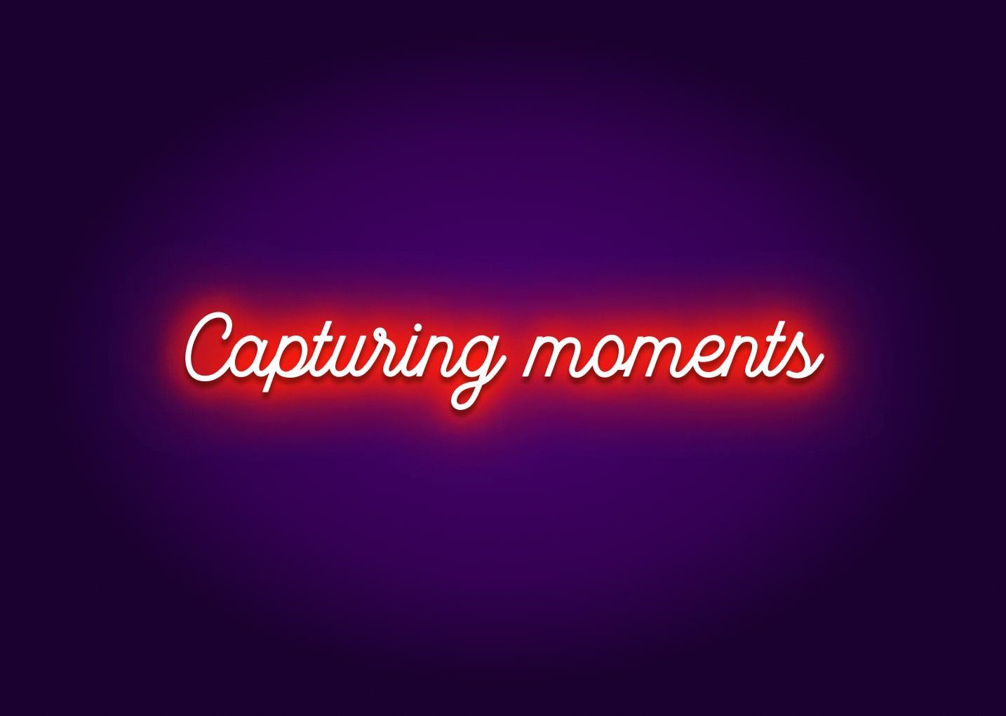 Capturing Moments Neon Sign