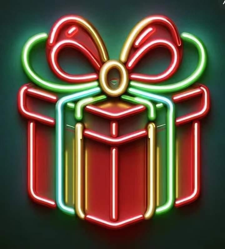 Christmas Giftbox Neon Signs