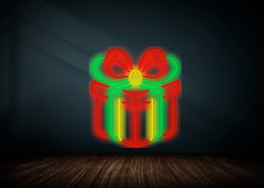 Christmas Gift box Neon Sign