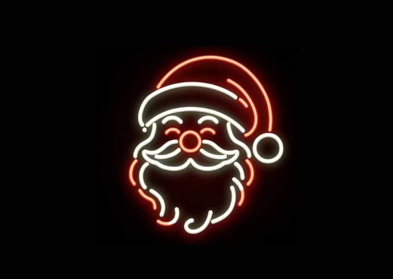 Christmas Santa Neon Sign