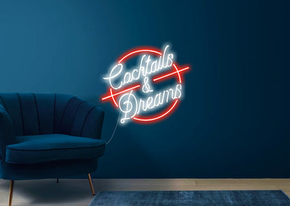 Cocktails & Dreams Neon Signs for Bar & Restaurants