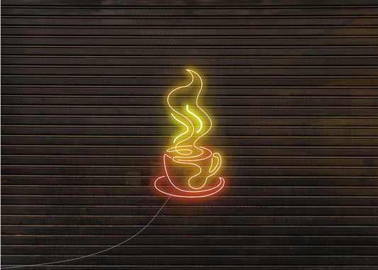 Coffee with Steam Neon Signs