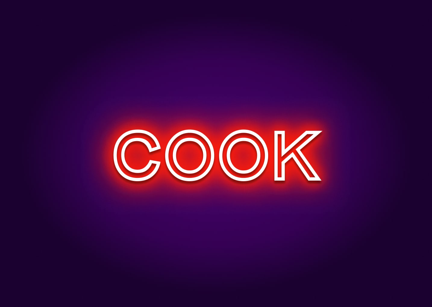 Cook - Name Neon Signs