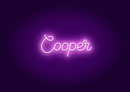 Cooper - Name Neon Signs