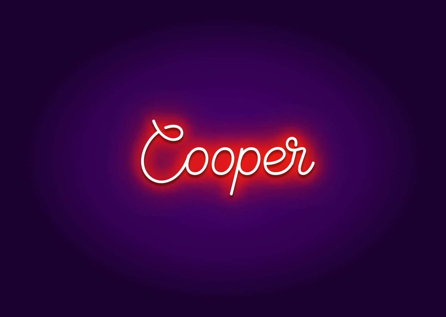 Cooper - Name Neon Signs