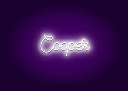 Cooper - Name Neon Signs