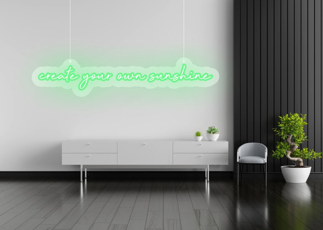 Create your own sunshine Green Living Room Neon Sign | OMG Neon