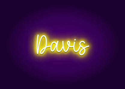 Davis - Name Neon Signs