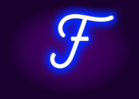 Name Initials F Neon Signs - Modern