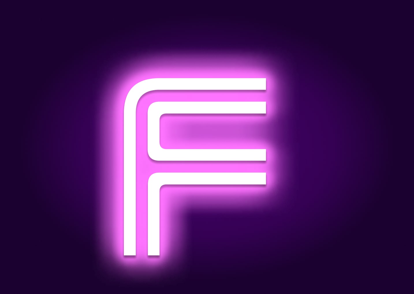 Name Initials F Neon Signs - Classic