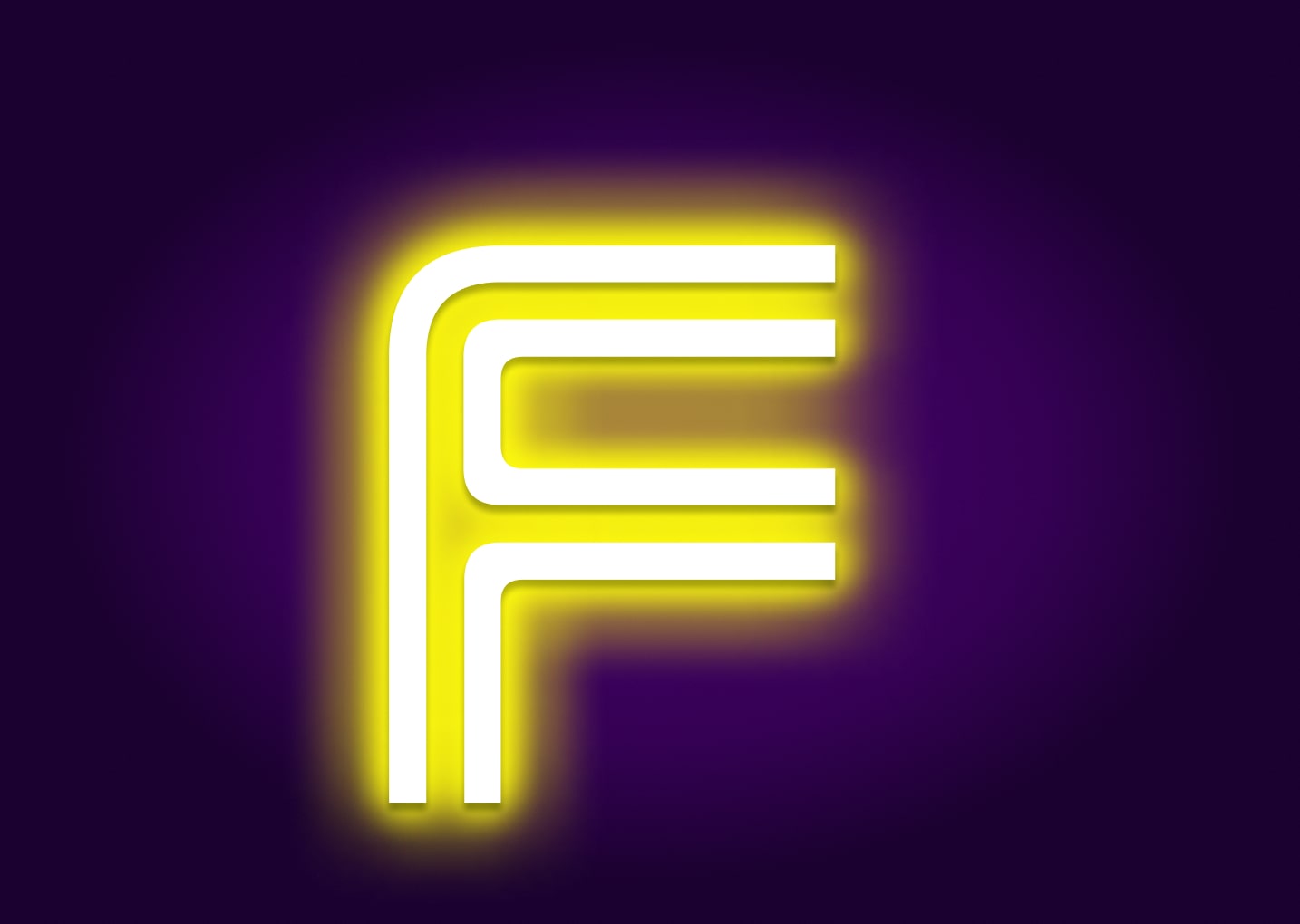 Name Initials F Neon Signs - Classic