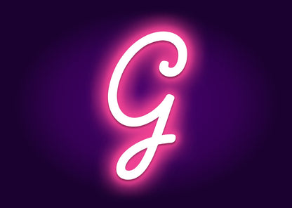 Name Initials G Neon Signs - Modern