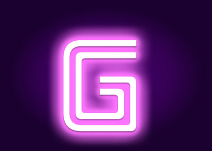 Name Initials G Neon Signs - Classic