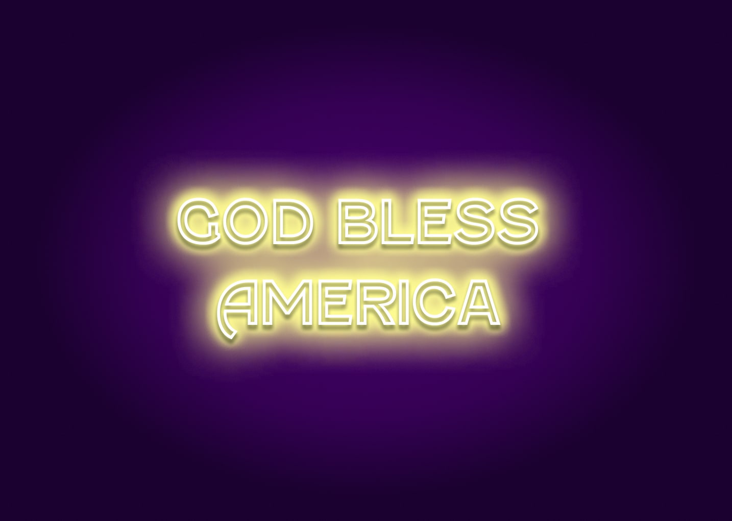 GOD BLESS AMERICA - Neon Sign