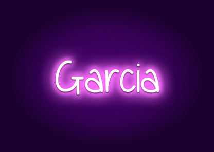 Garcia - Name Neon Signs