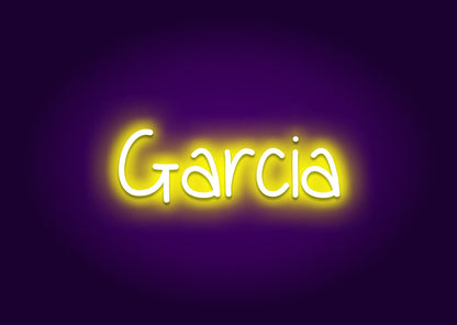 Garcia - Name Neon Signs