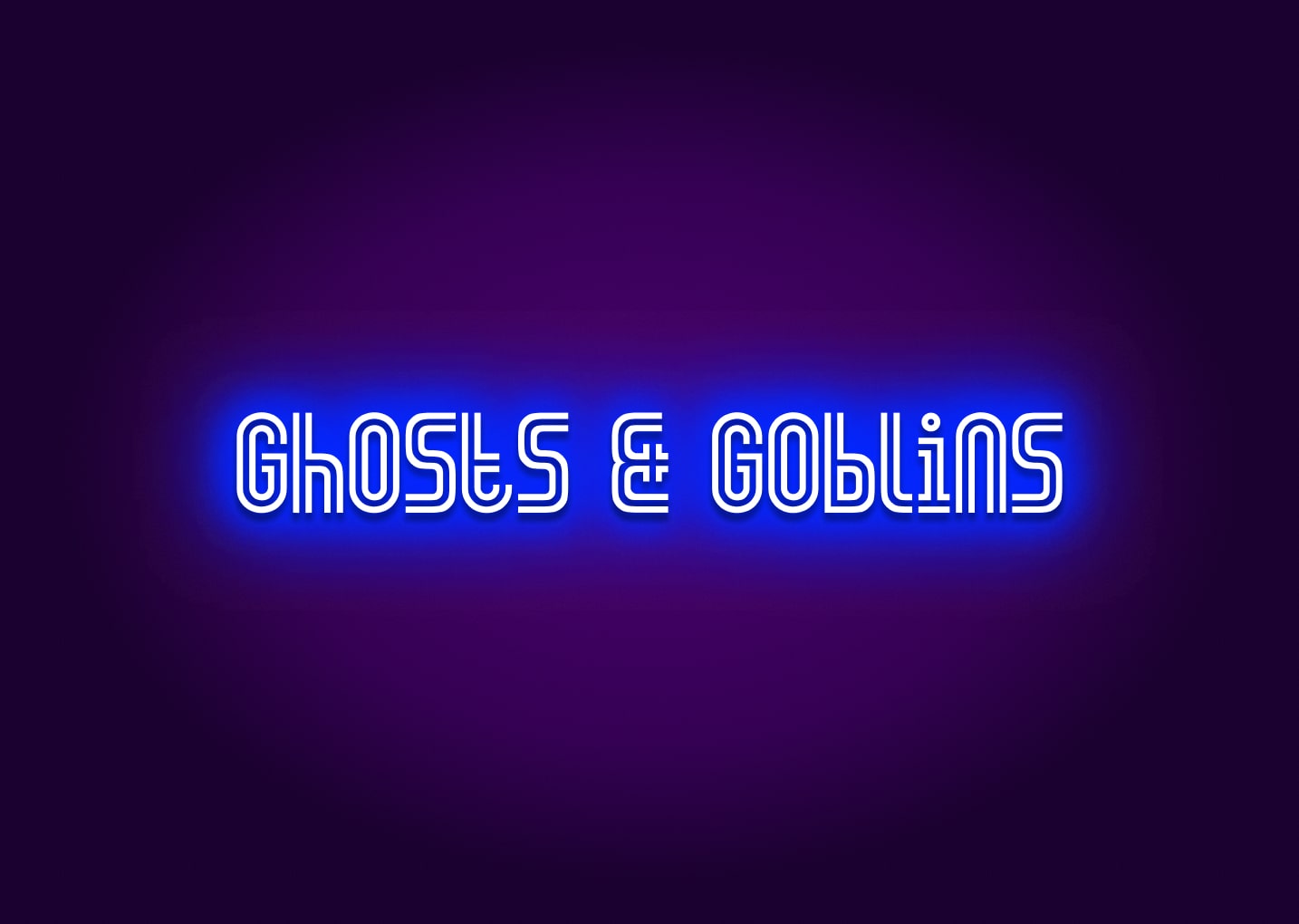 Ghosts & Goblins Neon Sign