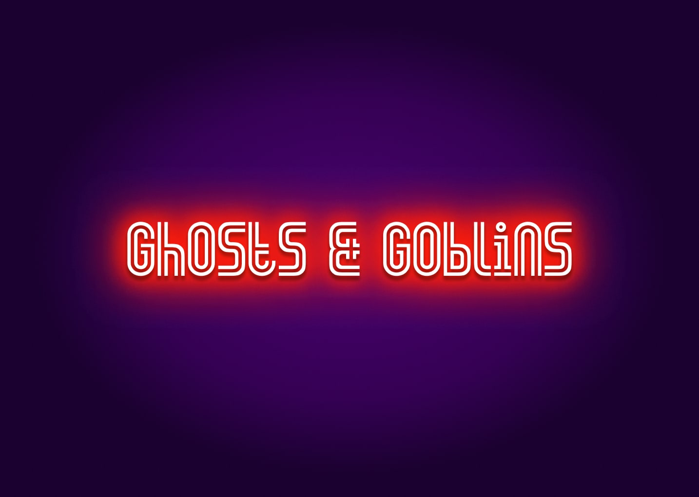 Ghosts & Goblins Neon Sign